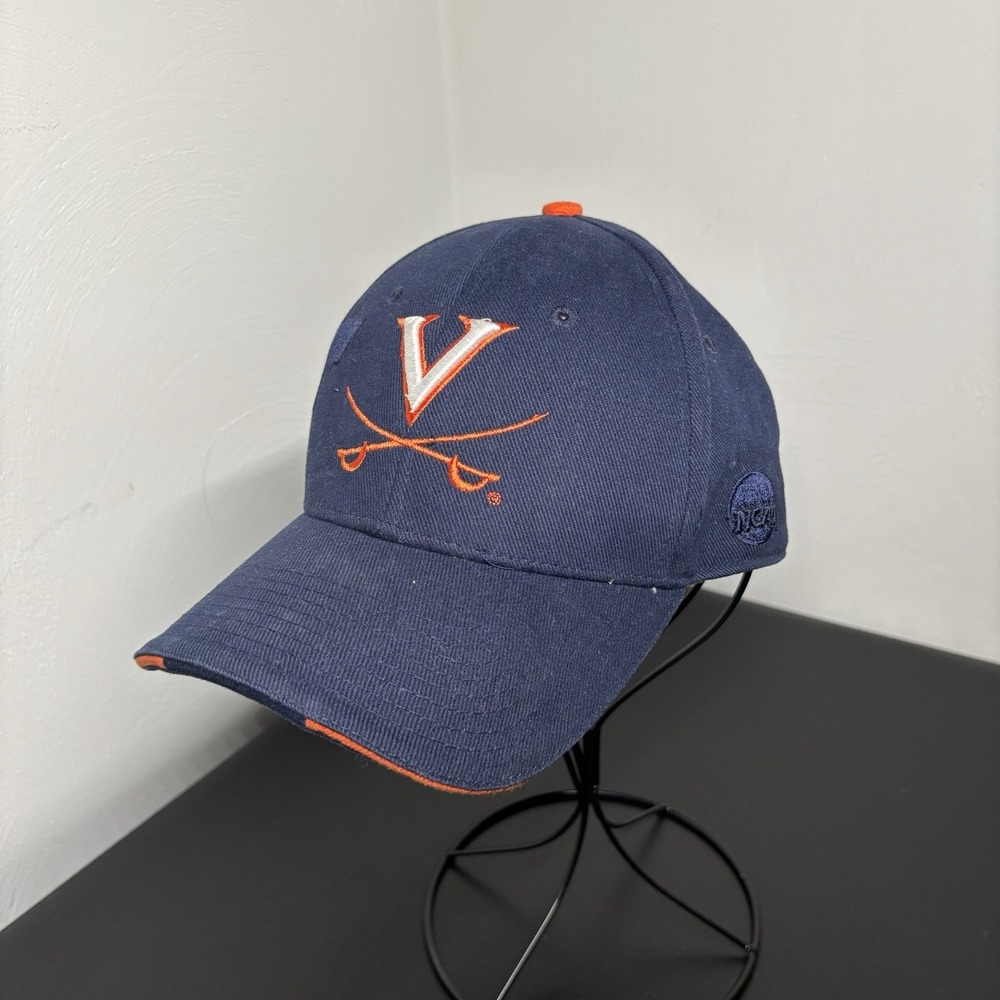 UVA New Era Baseball Cap Hat Navy‎ Blue Cavaliers Spellout Adjustable Casual
